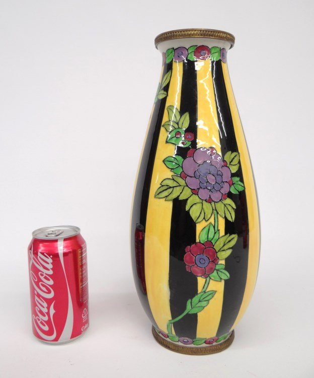 Boch Freres Vase: Boch Freres vase marked underside "D. 681" and "805". 13" Ht.