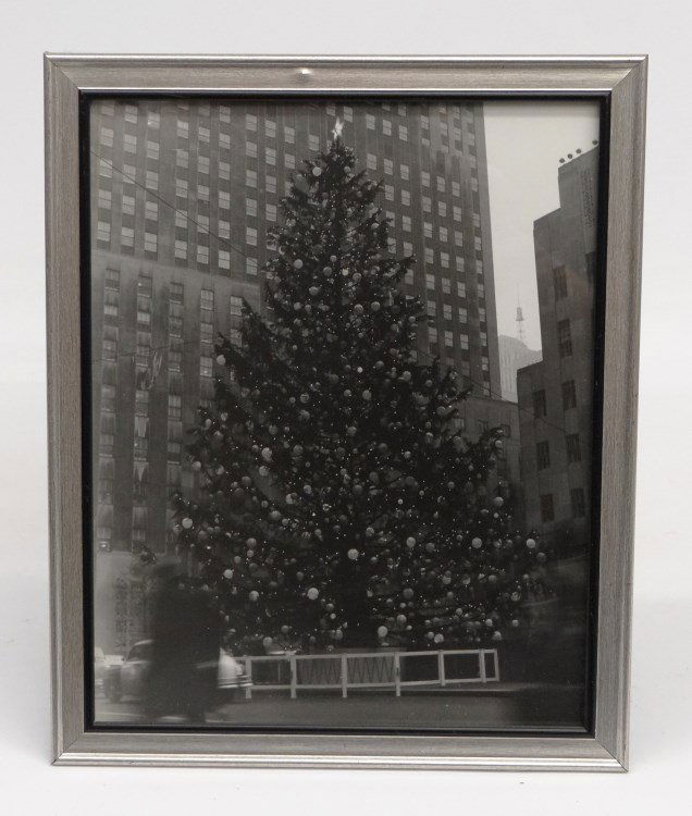 Al Macy Photograph: Vintage C. 1950's Al Macy photograph, Christmas Tree N.Y.C.. Estate stamp verso. 8" x 10".
