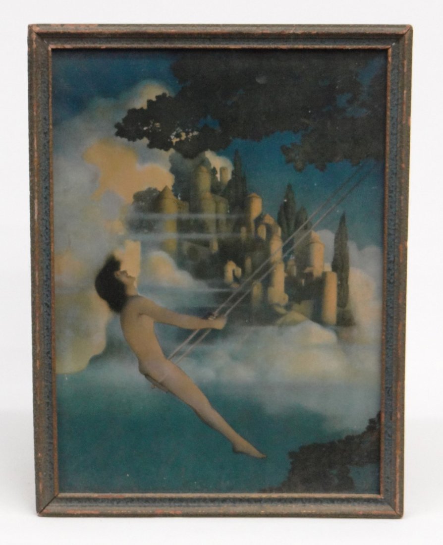 Maxfield Parrish Dinky Bird Print: Vintage Maxfield Dinky Bird print. Sight 14 1/2" x 10 1/2".