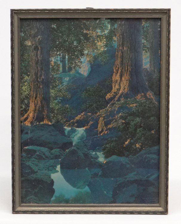 Maxfield Parrish Print: Vintage Maxfield Parrish print. Sight 15 1/2" x 11 1/2".