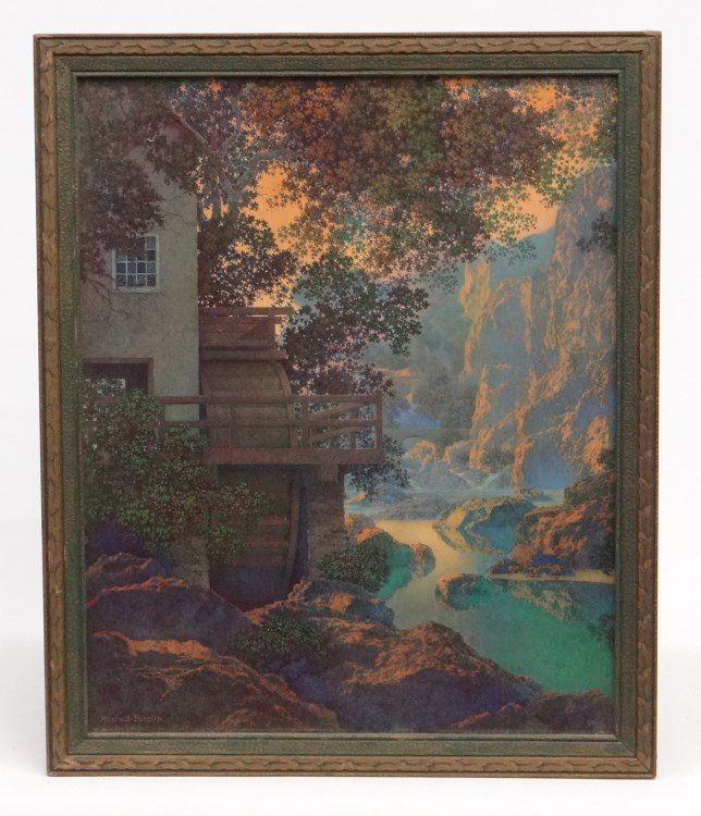 Maxfield Parrish Print: Vintage Maxfield Parrish print. Sight 15 1/2" x 12 1/2".