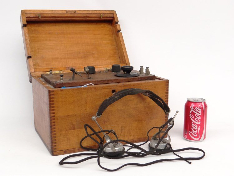 C. 1900's Communication Tool: C. 1900's boxed communication (?) tool.