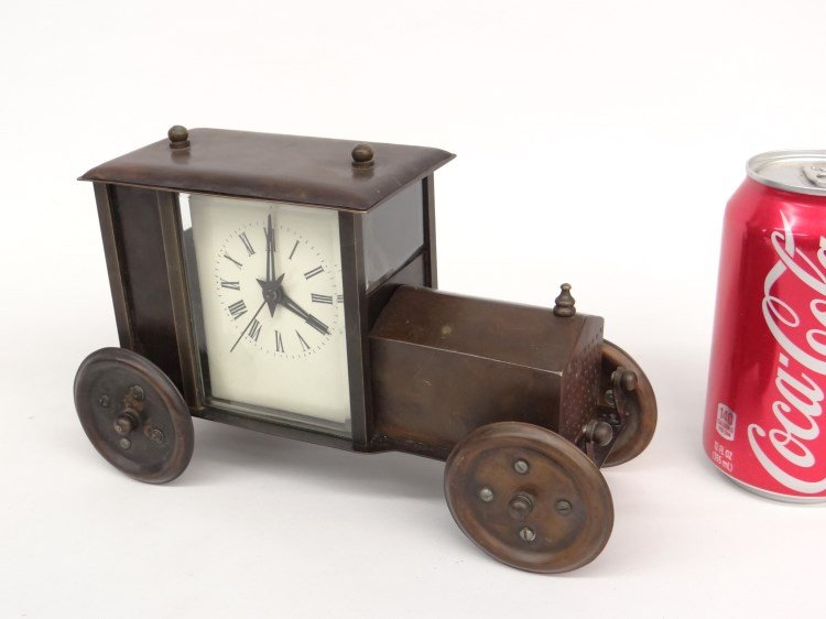 German Automobile Clock: Automobile clock marked underside "GERMANY". Clock does not work. 9" W., 5" Ht.