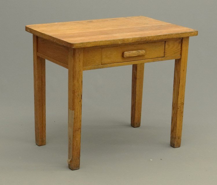 Oak Desk: C. 1900's oak desk. 36" x 24" x 31".