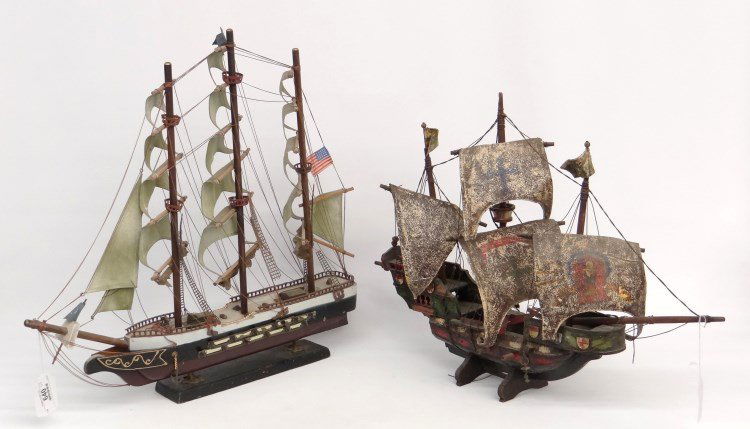 Ship Models: Lot two contemporary ship models. 26" Length each.