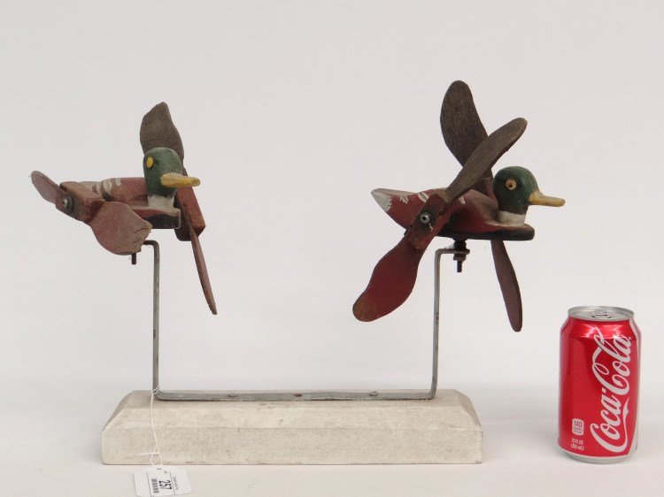 Duck Whirligig: Duck Whirligig. 12 1/2" x 12" Ht..