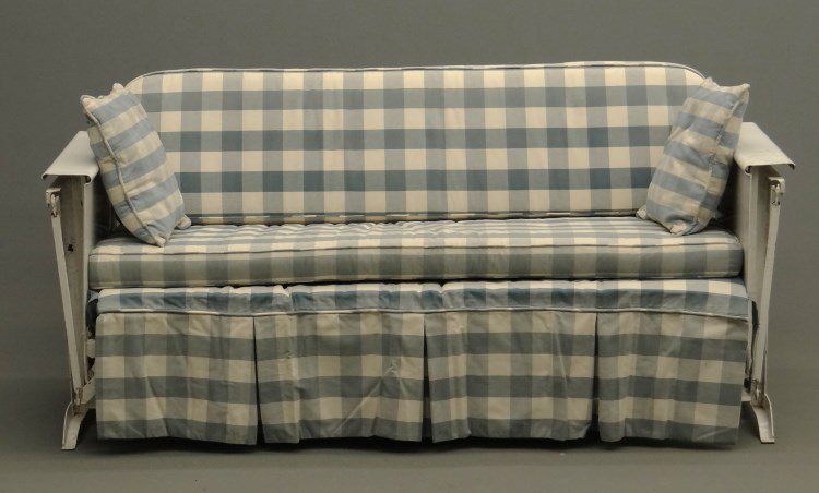 Porch Glider: Vintage porch glider with cushions. 72" x 30" x 31" Ht.