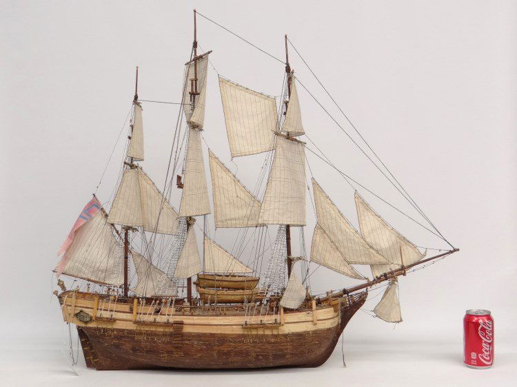 Boat Model: Boat model. 36" W., 34" Ht.