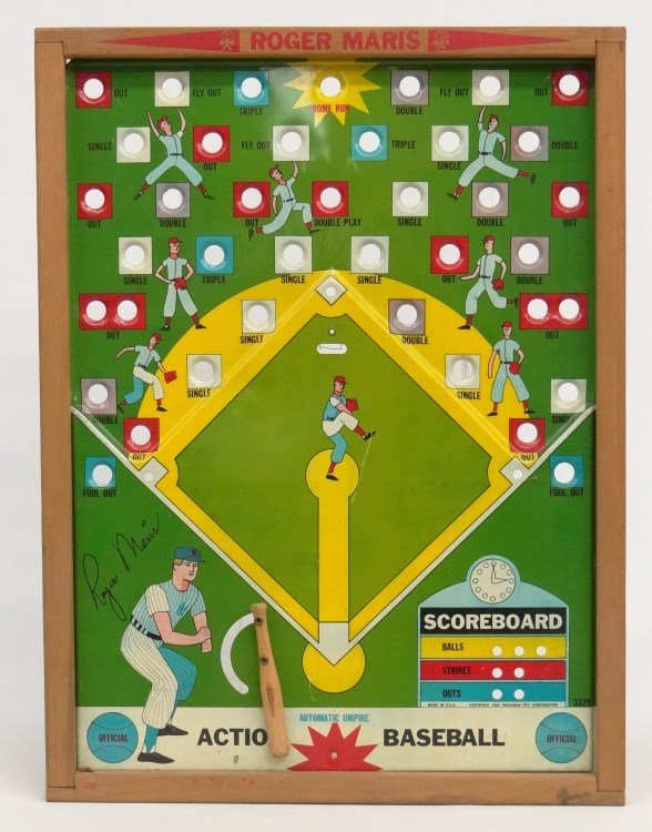 Vintage Baseball Game: Vintage "Roger Maris" baseball game (Copyright 1962 Pressman Toy Corporation).