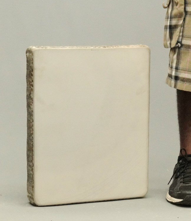 Solnhofen Stone: Solnhofen lithography stone (gray) in crate. Stone size 16" x 20" in good condition.