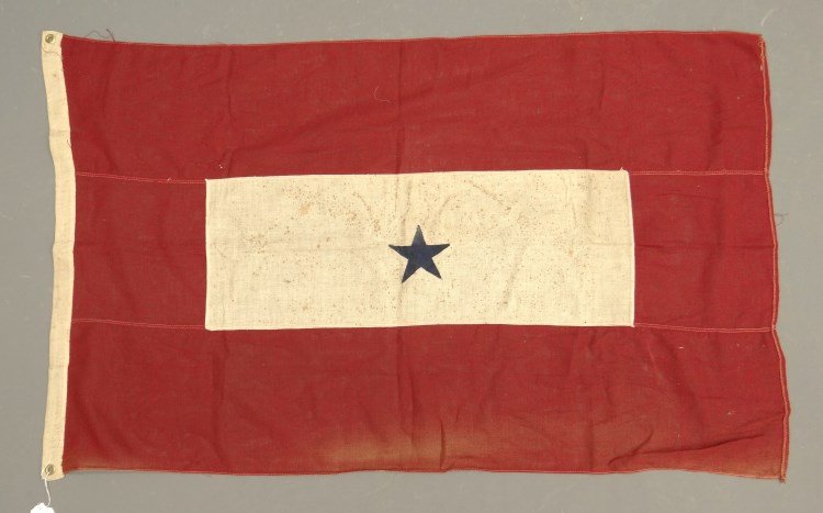 One Star Flag: One star service flag. 27" x 46".