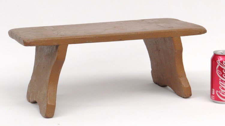 19th c. Footstool: 19th c. primitive footstool. 18" x 8" x 7 1/2" Ht.