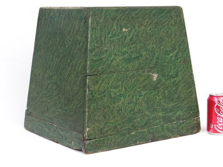 19th c. Wooden Box: 19th c. paint decorated wooden box. 16 1/2" x 16" x 16" Ht.