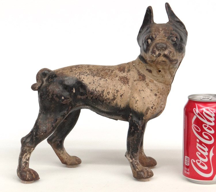 Doorstop: Boston bull terrier doorstop. 9 1/4" x 10" Ht.