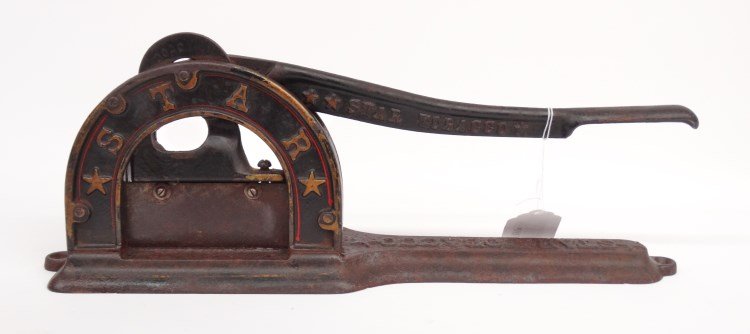 19th c. Enterprise Tobacco Cutter: 19th c. Enterprise Philadelphia tobacco cutter. Marked "Star Tobacco". 19" L.