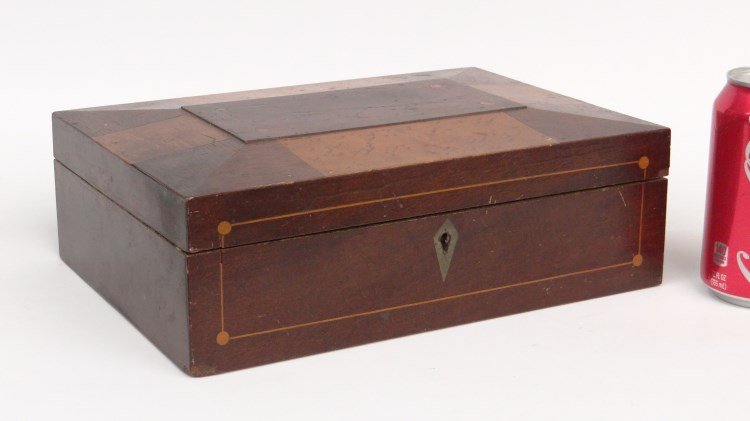 19th c. Shaker Sewing Box: 19th c. Shaker sewing box with fitted interior. 11' x 8' x 3 1/2" Ht.