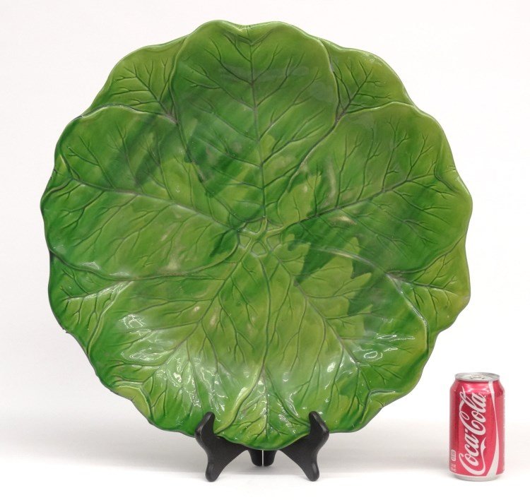Minton Leaf Form Platter: Minton leaf form platter. 19 1/2" D.