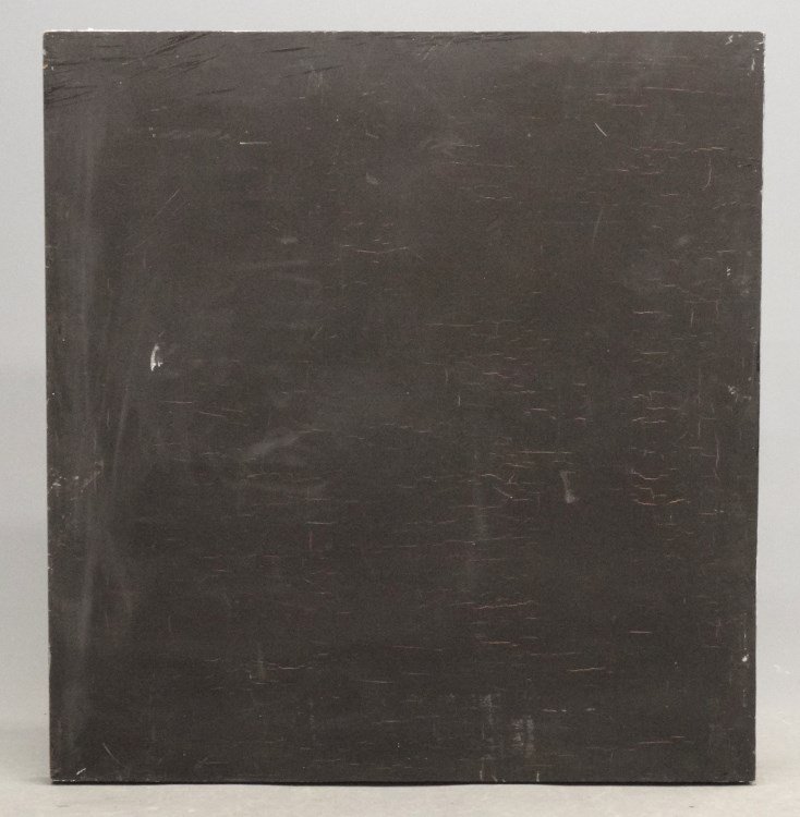 Gary Passanise (United States 20th c.): Gary Passanise (United States 20th c.), abstract on wooden panel. 46" x 49". Property of a Salisbury Connecticut home.