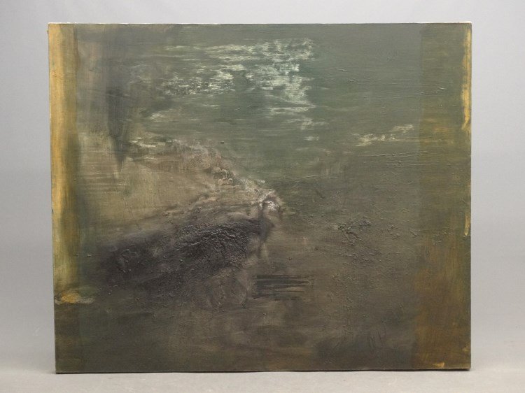 Gary Passanise (United States 20th c.): Gary Passanise (United States 20th c.), abstract, oil on canvas. 60" x 72". Property of a Salisbury Connecticut home.