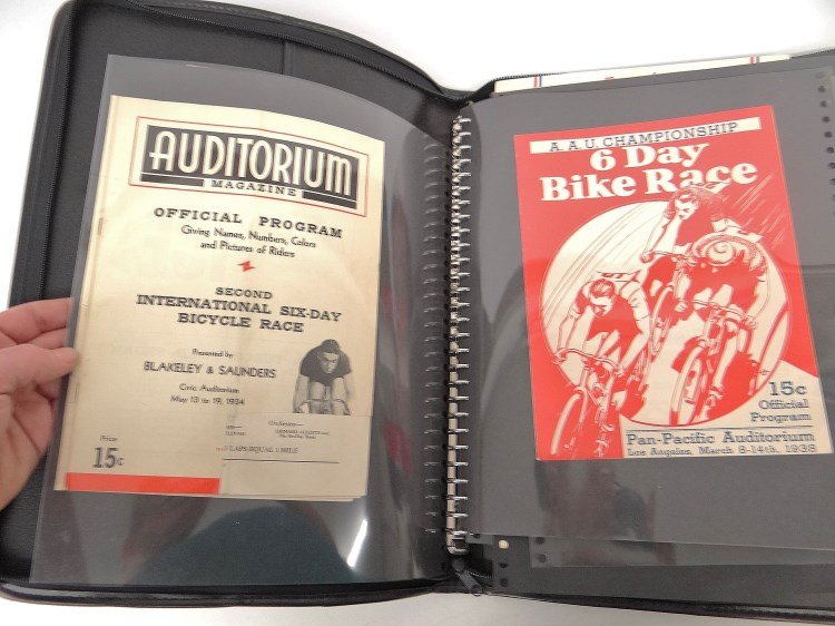 Bicycle Racing Lot: Misc. lot over (24) pieces including 1932 Rose Bowl program, 1928 Velodrome program, Auditorium magazine, Review Of Cycling 2nd Annual, 6 Day Bike Race, International Bicycle Races, 1939 Stadium Luna 