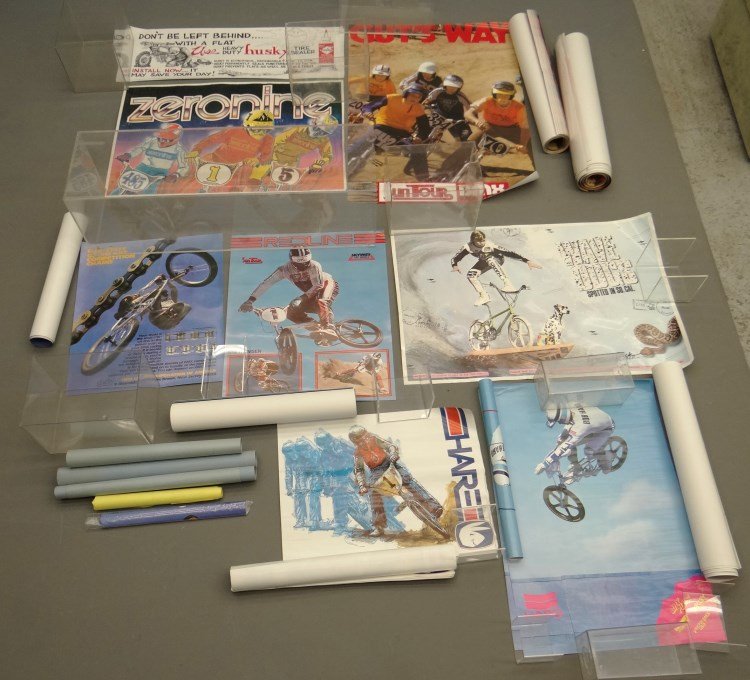 Bicycle Posters: Collection of BMX related and misc. bicycle posters. Provenance Howie Cohen Collection Colorado.