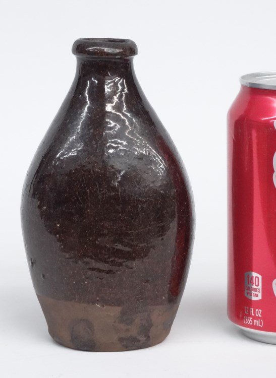 Redware Bottle: Redware bottle. 6" Ht.