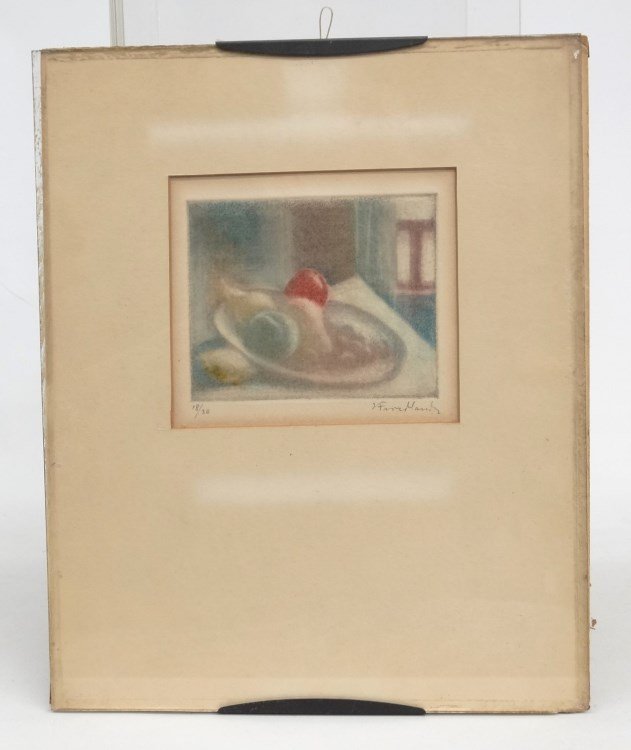 Isaac Friedlander (N.Y. 1890 - 1968): Isaac Friedlander (N.Y. 1890 - 1968), still life, print (#18/30), signed LRC. Sight