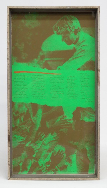 Kennedy Print Signed "Conti": Robert Kennedy print signed "Conti". Sight 22" x 11 1/2".