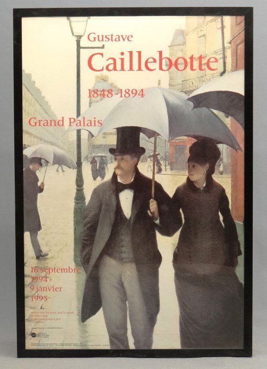 Gallery Poster: Large gallery poster "Gustave Caillebotte 1848-1894 Grand Palais...". 62" x 42" overall.