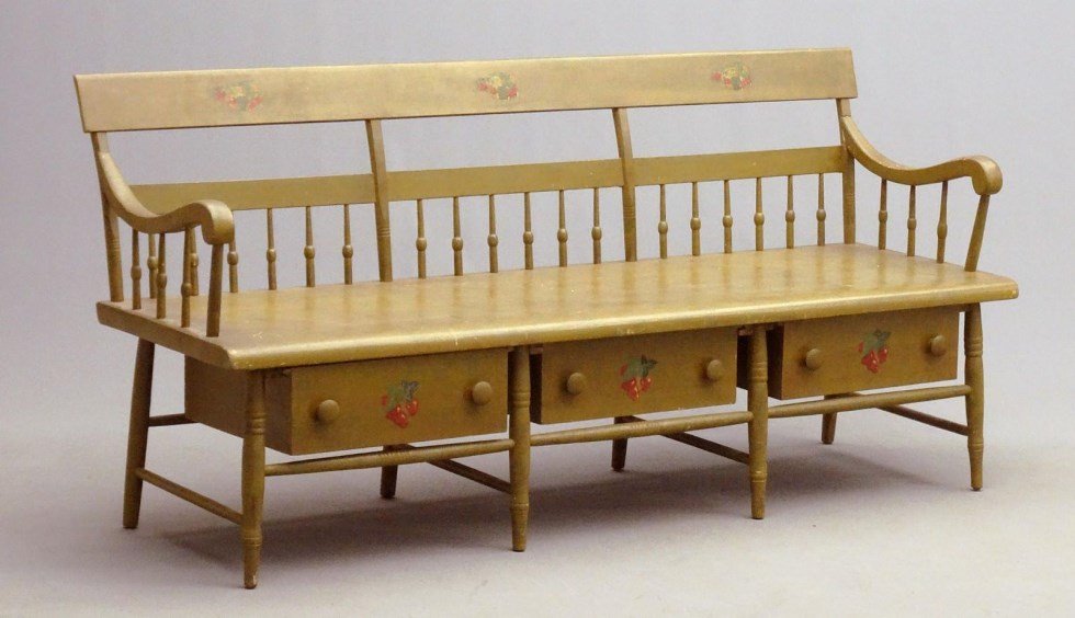 19th c. Pennsylvania Settee (1 of 10)