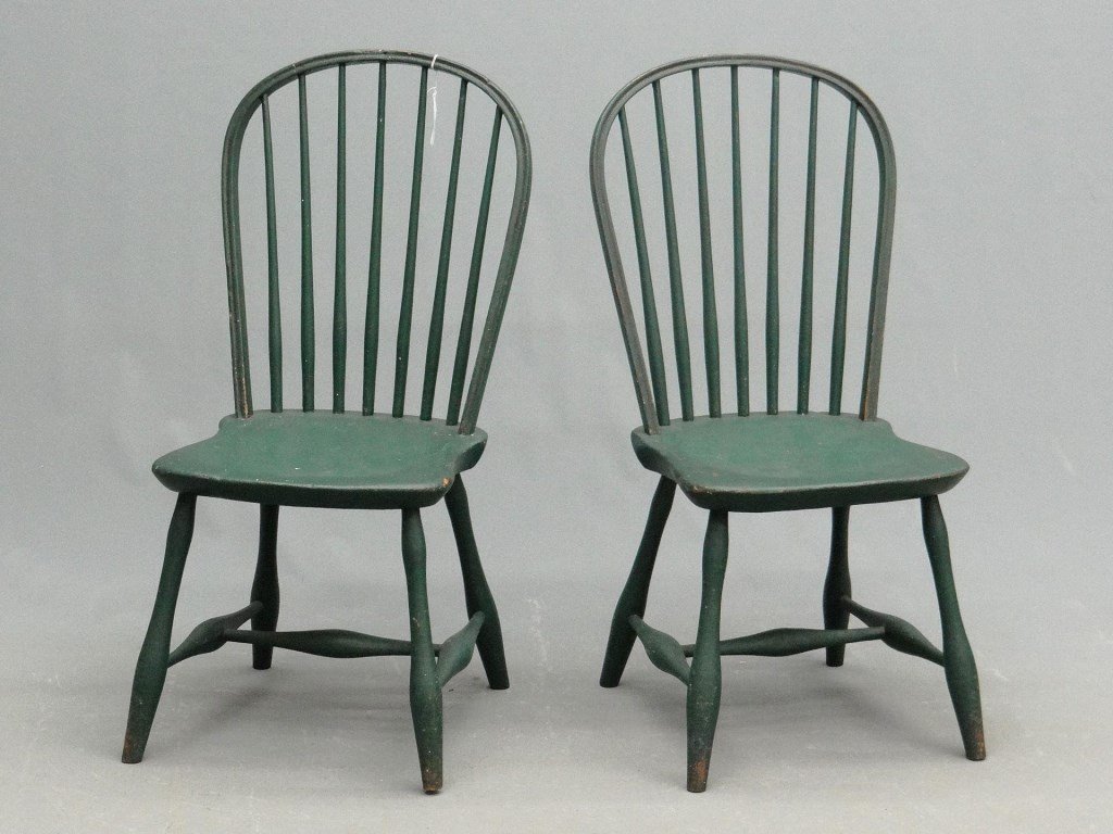 Pair 19th c. Hoopback Windsor Chairs (1 of 5)