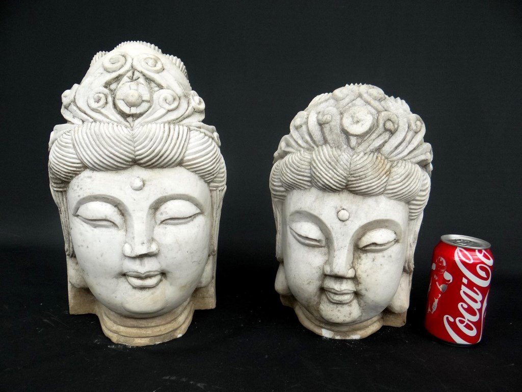 Two Asian Marble Heads (1 of 7)