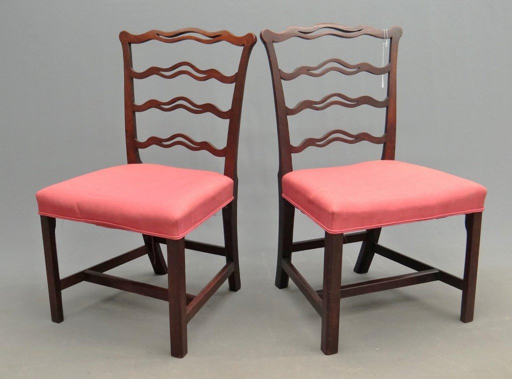 Pair 18th c. Chippendale Chairs (1 of 7)