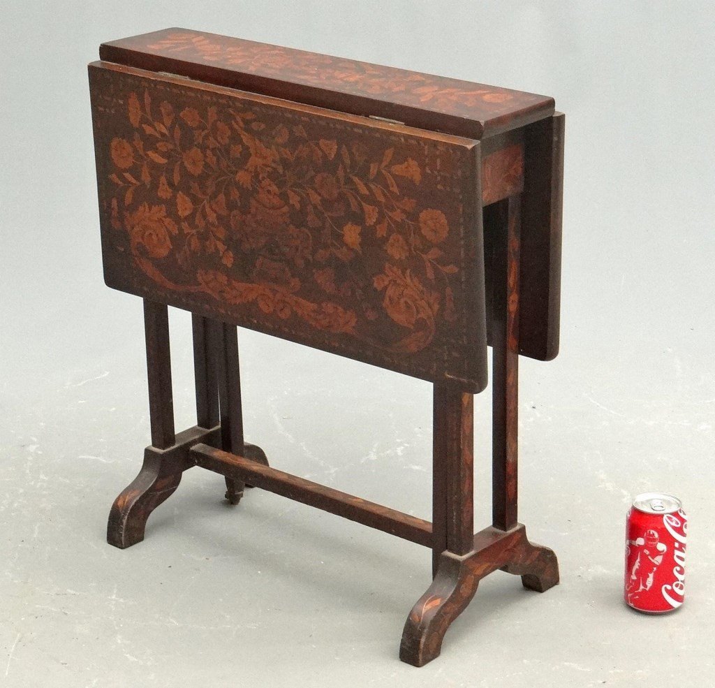 19th c. Dutch Marquetry Table (1 of 7)