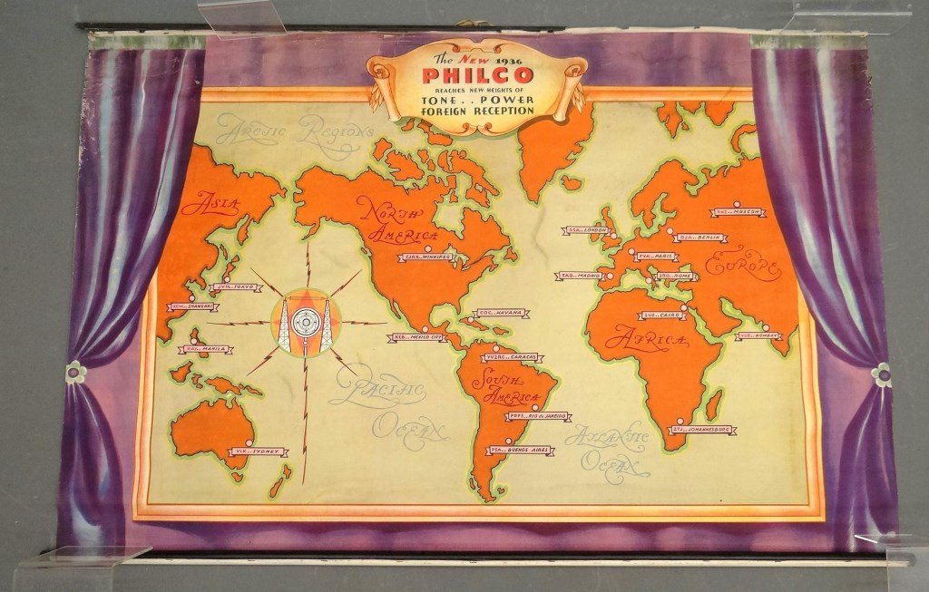 1936 Philco Radio Pull Down Poster (1 of 6)