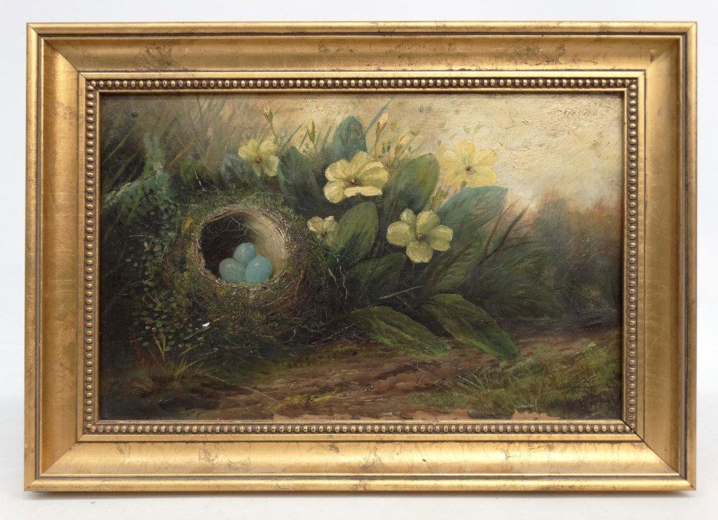 19th c. Painting Of A Birds Nest (1 of 5)