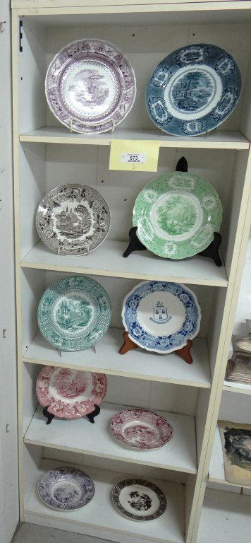 Collection Of 19th c. Transferware Plates (1 of 10)