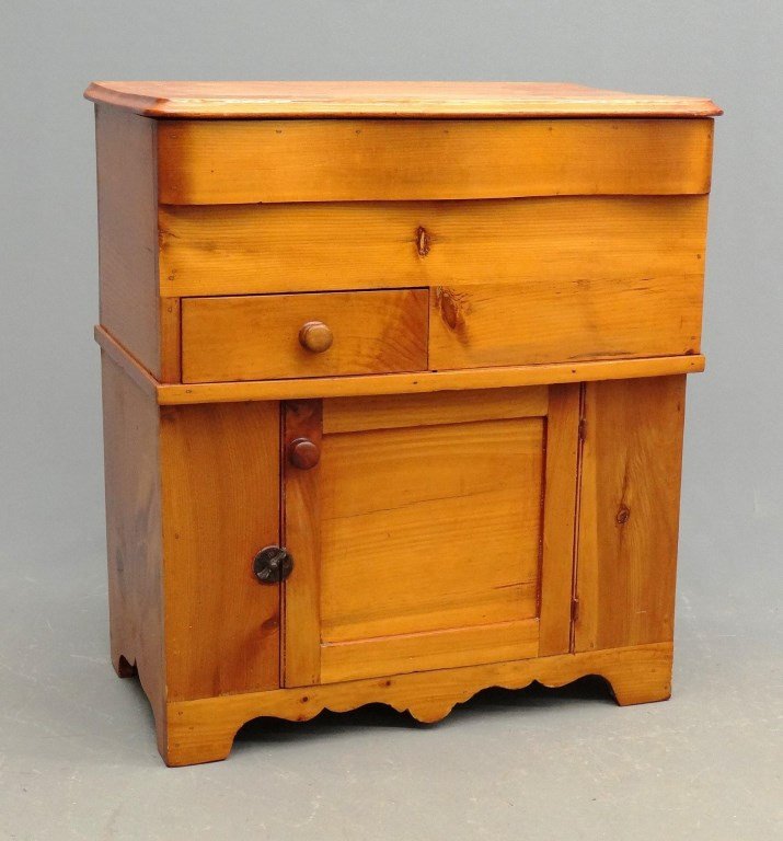 19th c. Maine Cottage Pine Commode (1 of 7)