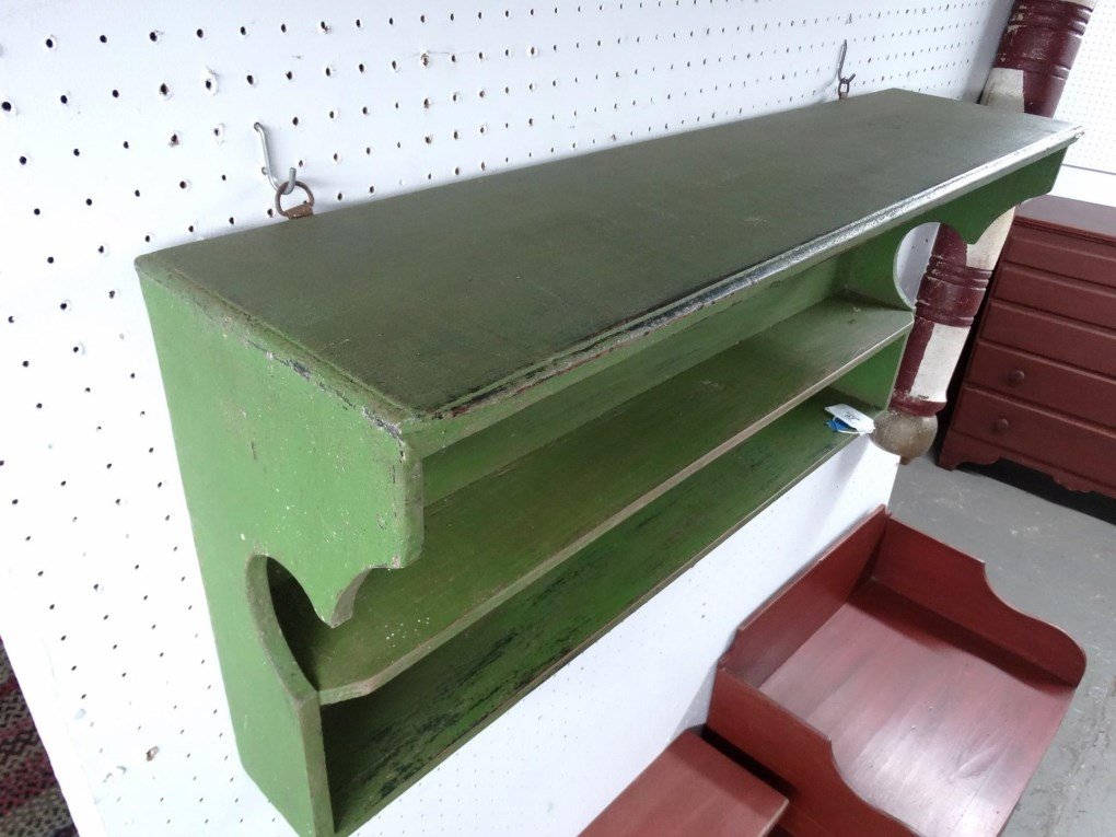 Primitive Shelf In Green Paint (1 of 2)