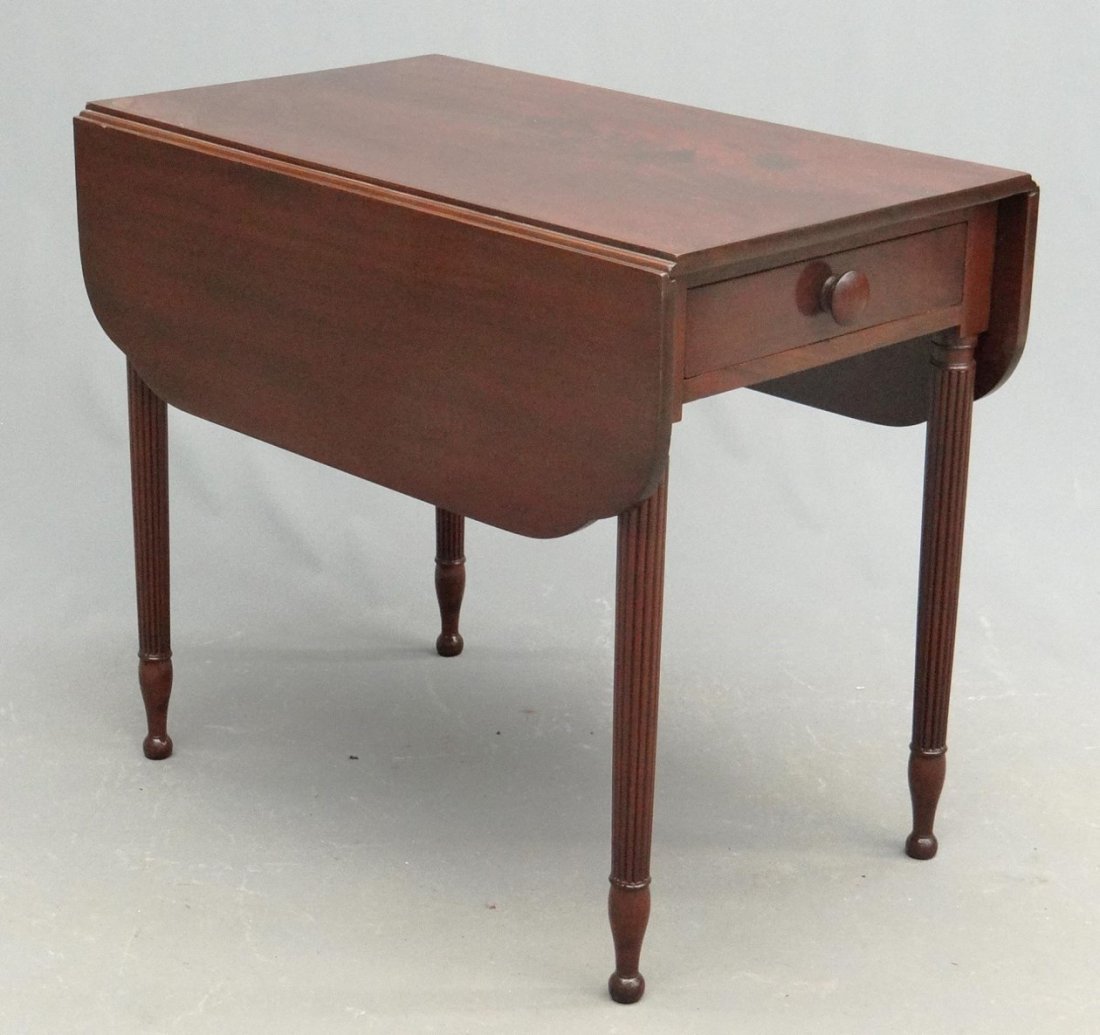 19th c. Sheraton Mahogany Dropleaf Table (1 of 6)