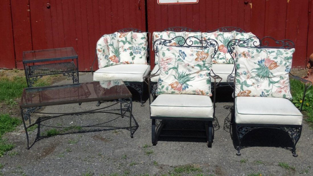 Wrought Iron Patio Set (1 of 8)