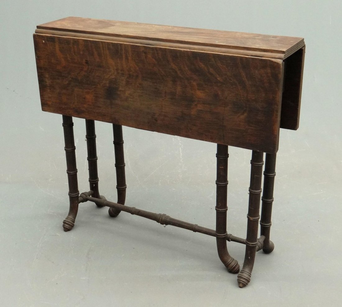 Victorian Faux Bamboo Dropleaf Table (1 of 6)