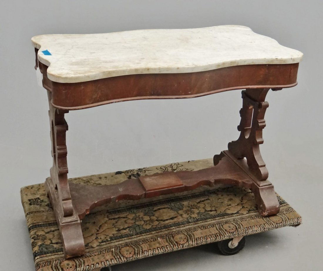19th c. Marble Top Table (1 of 5)