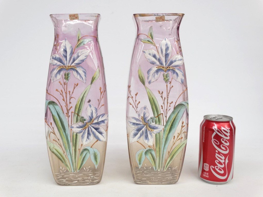 Pair Hand Painted Vases (1 of 9)