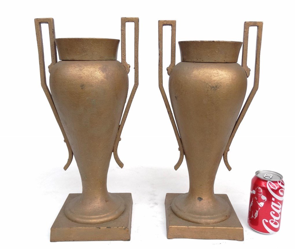 Pair Cast Iron Urns (1 of 5)