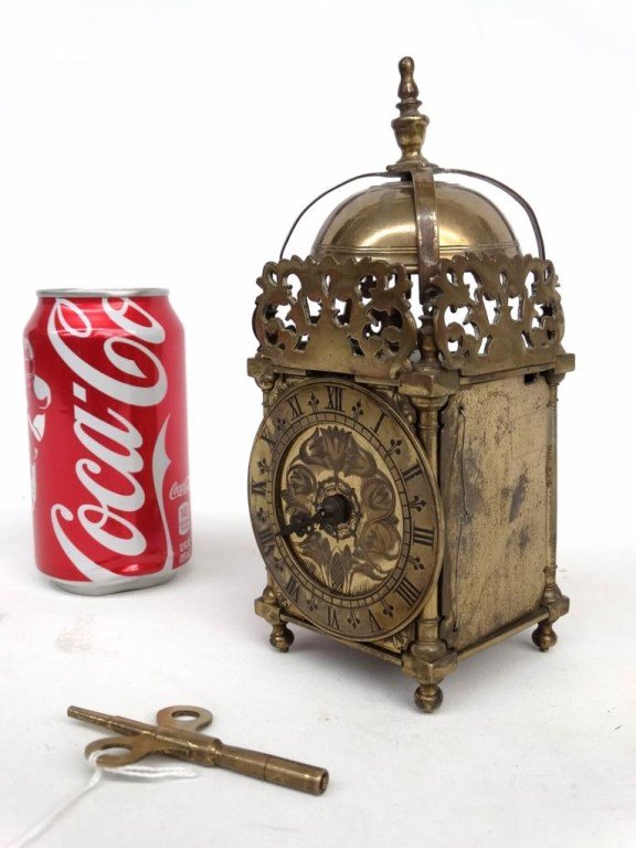 18th c. English Brass Lantern Clock (1 of 6)