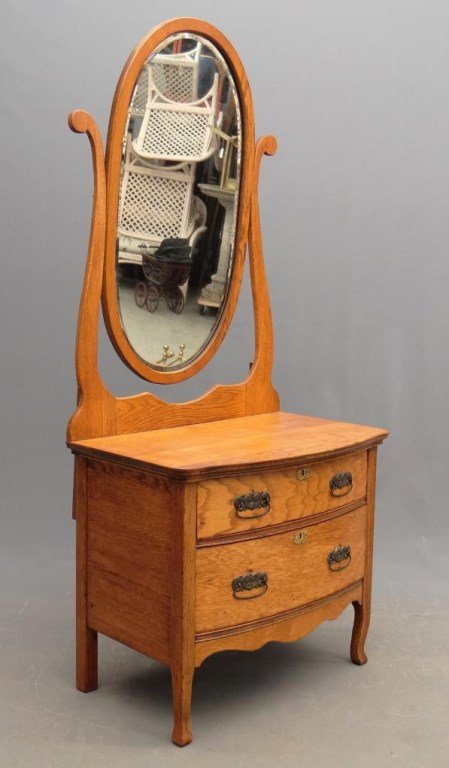 Victorian Oak Vanity (1 of 6)