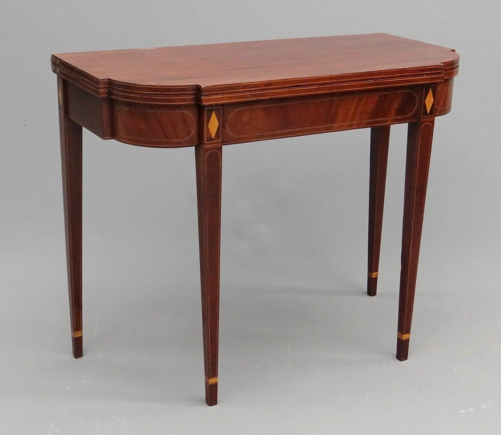 19th c. New York Hepplewhite Card Table (1 of 8)