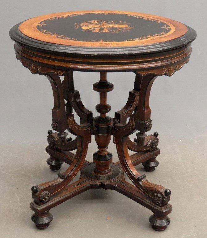 19th c. Renaissance Revival Victorian Center Table (1 of 8)