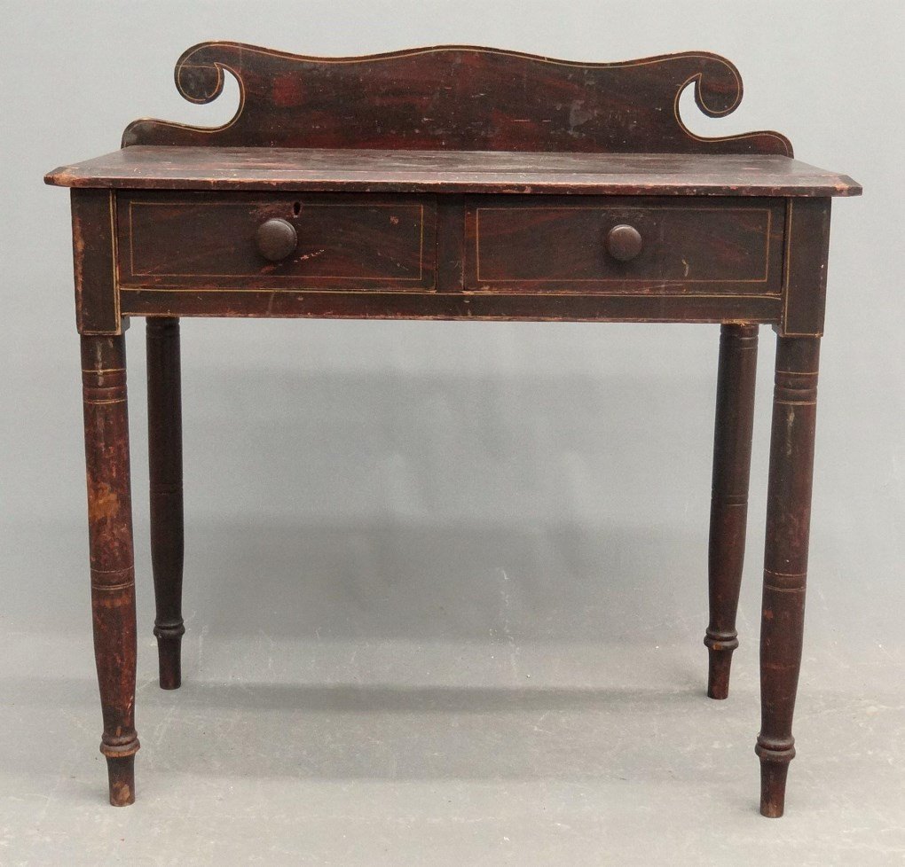 19th c. Table With Backsplash (1 of 6)